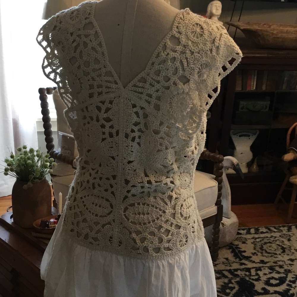 NWT Free People Kinsley Crochet Mini Dress - Picture 5 of 6